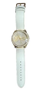 Guess Gold and White Women's Watch Great Condition